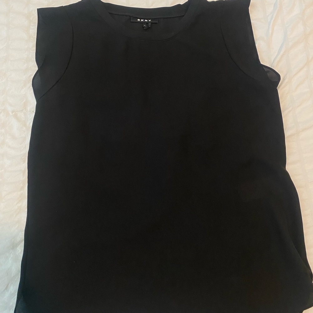 DKNY Sleeveless Black Muscle Tee